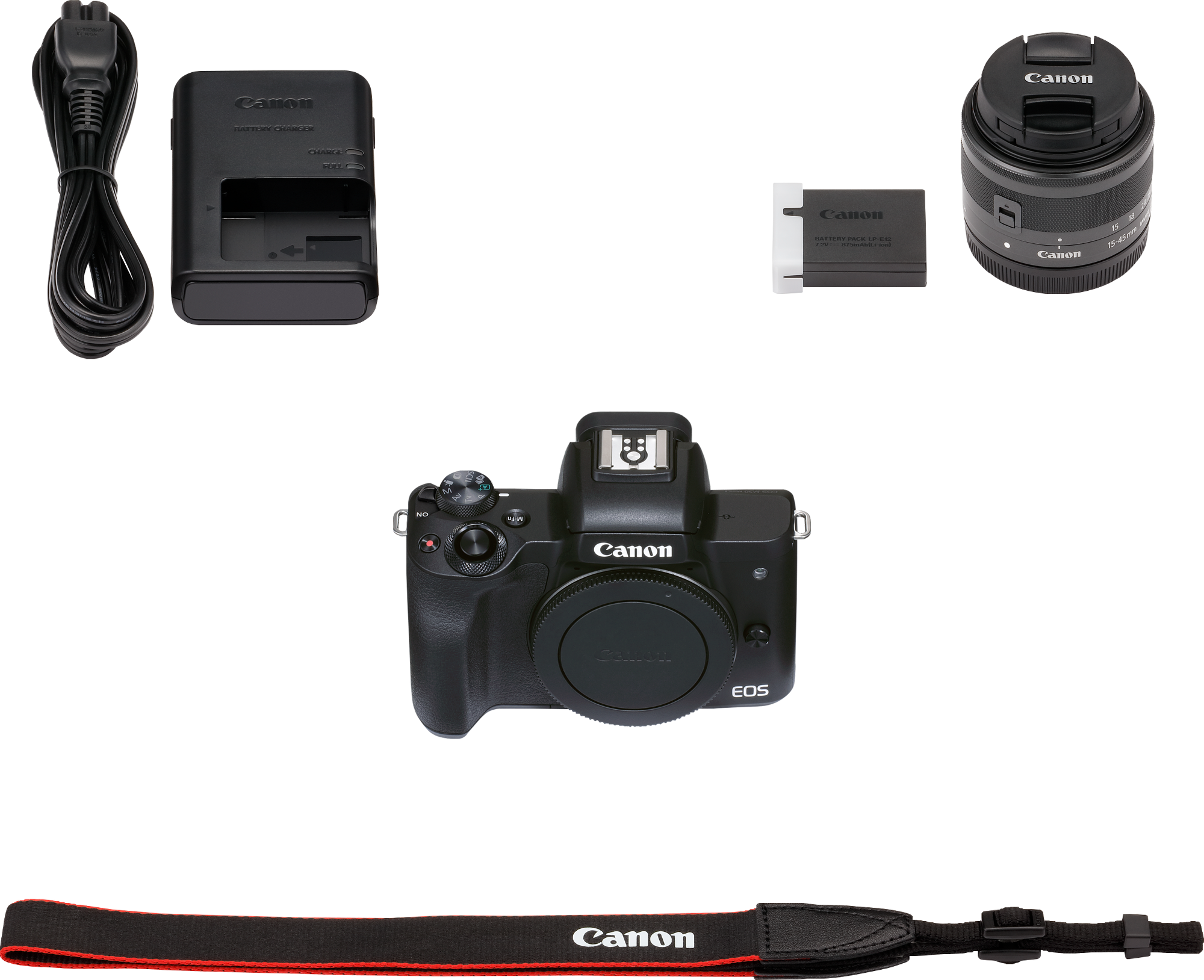 CANON EOS M50 Mark II Body + EF-M 15-45mm f/3.5-6.3 IS STM - Appareil photo à objectif interchangeable Noir