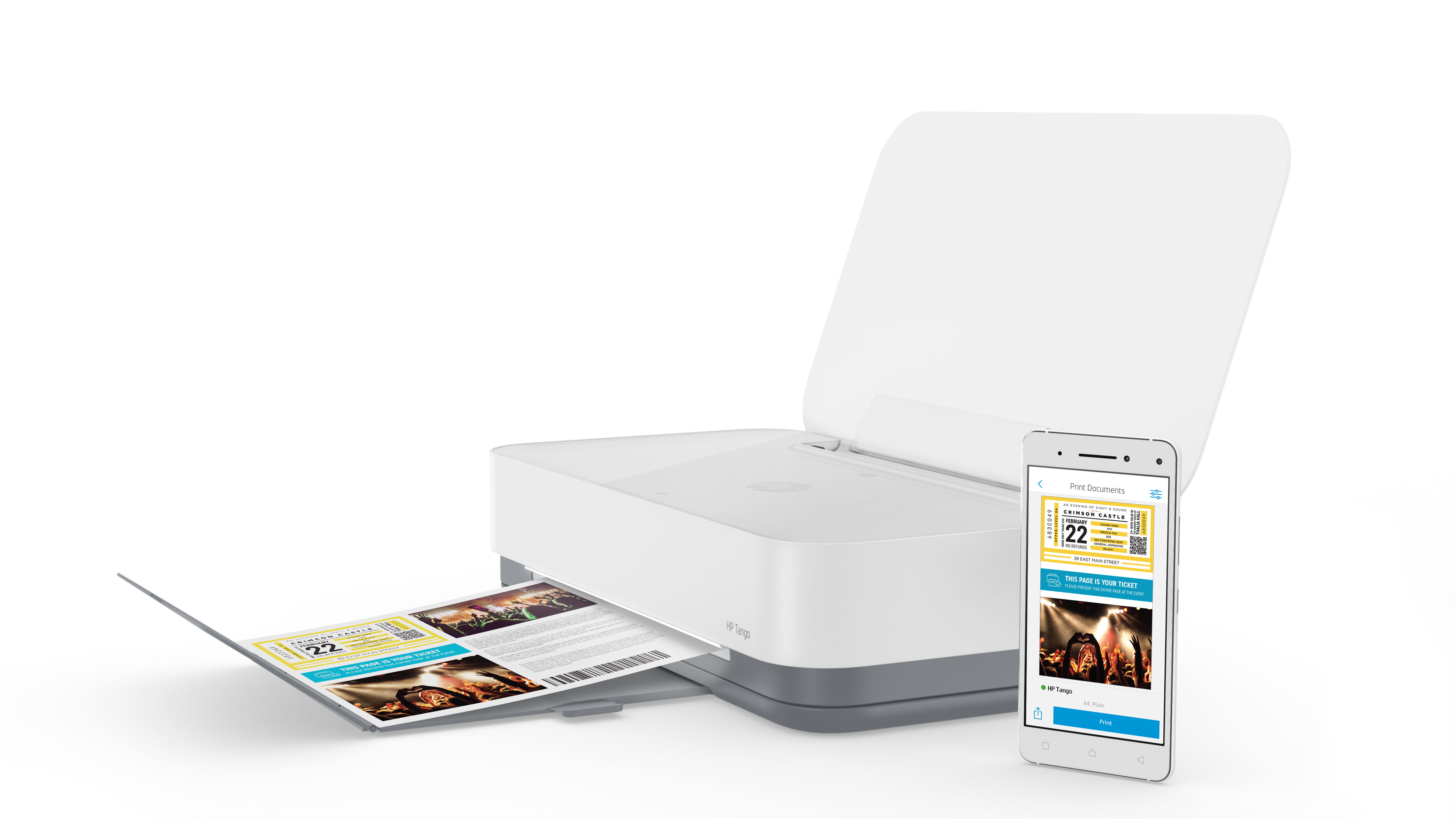 Impresora multifunción - HP Tango X, Color, 8 ppm, Wifi, Compatible con HP Instant Ink
