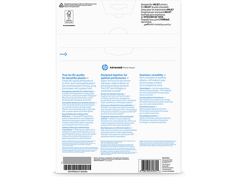 HP Fotopapier Advanced glänzend A4 (Q5456A) — Foto 5 von 5