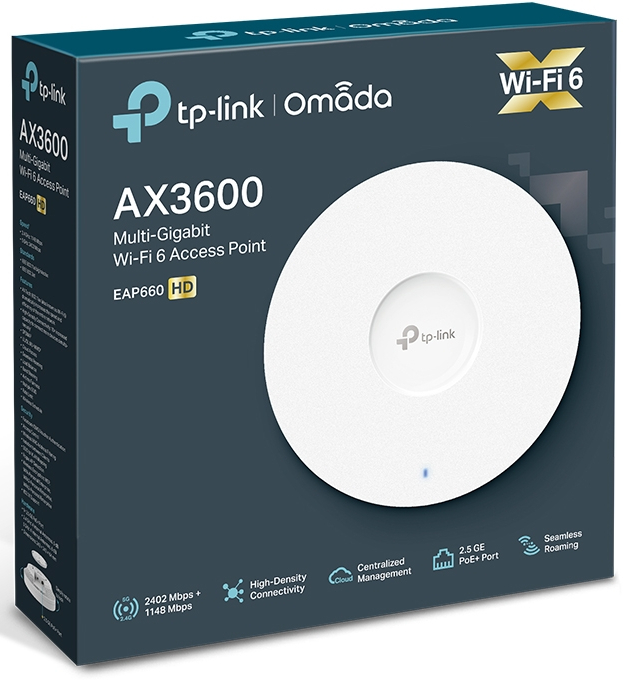 TP-LINK Access point MultiGigabit WLAN Dual-Band AX3600 plafondbevestiging (EAP660 HD)