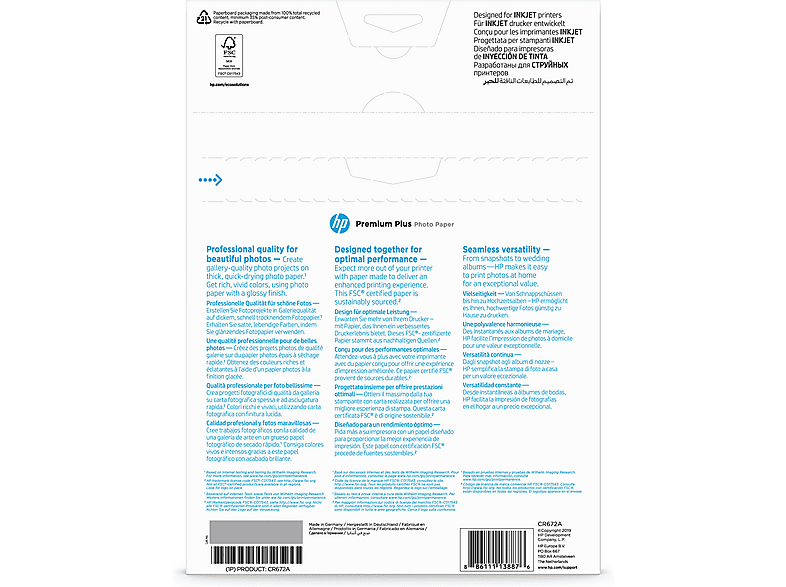 HP Premium Plus Fotopapier glänzend A4 CR672A — Foto 4 von 5
