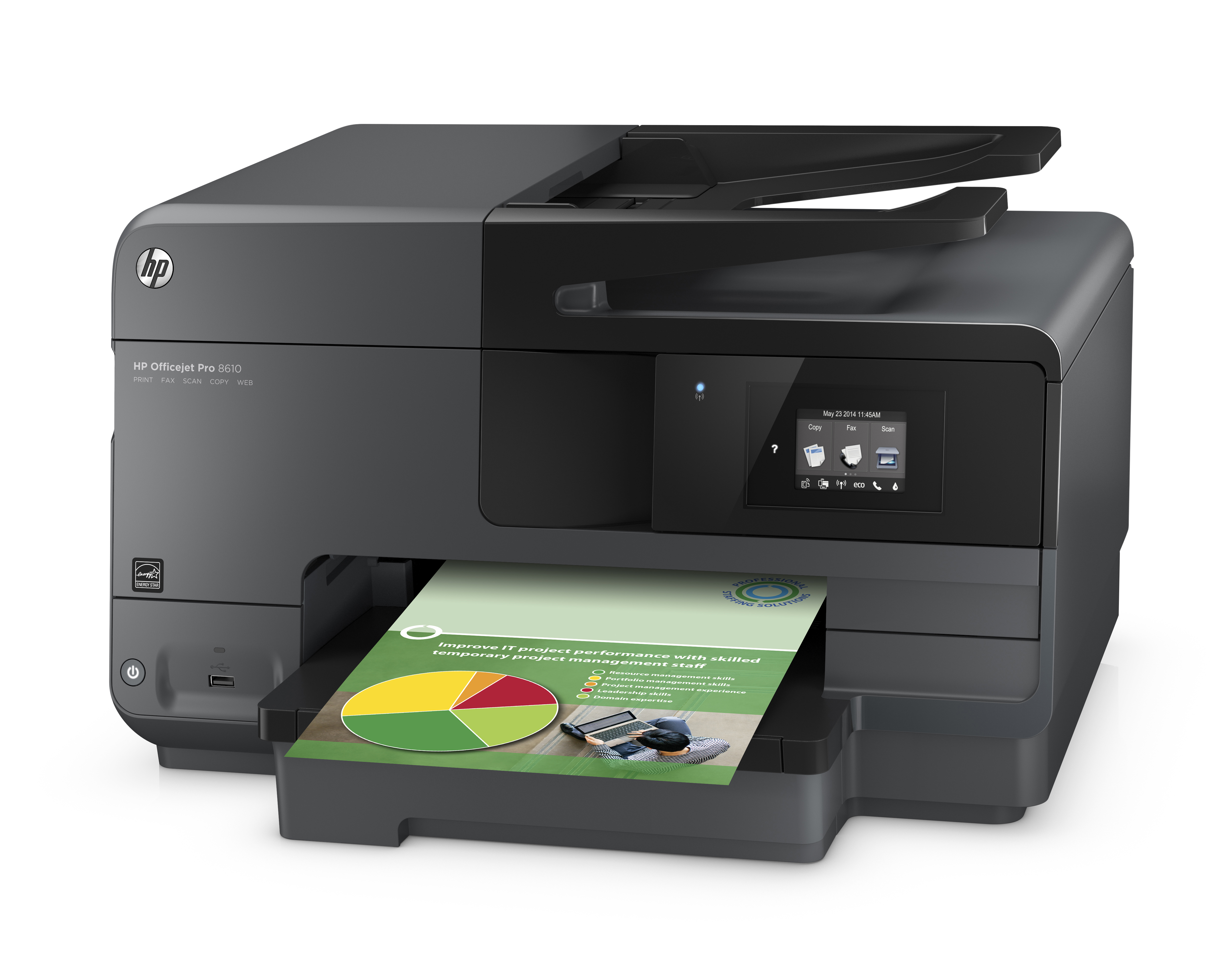 HP Multifunktionsdrucker OfficeJet Pro 8610 All-in-One (A7F64A), Multifunktionsdrucker, schwarz