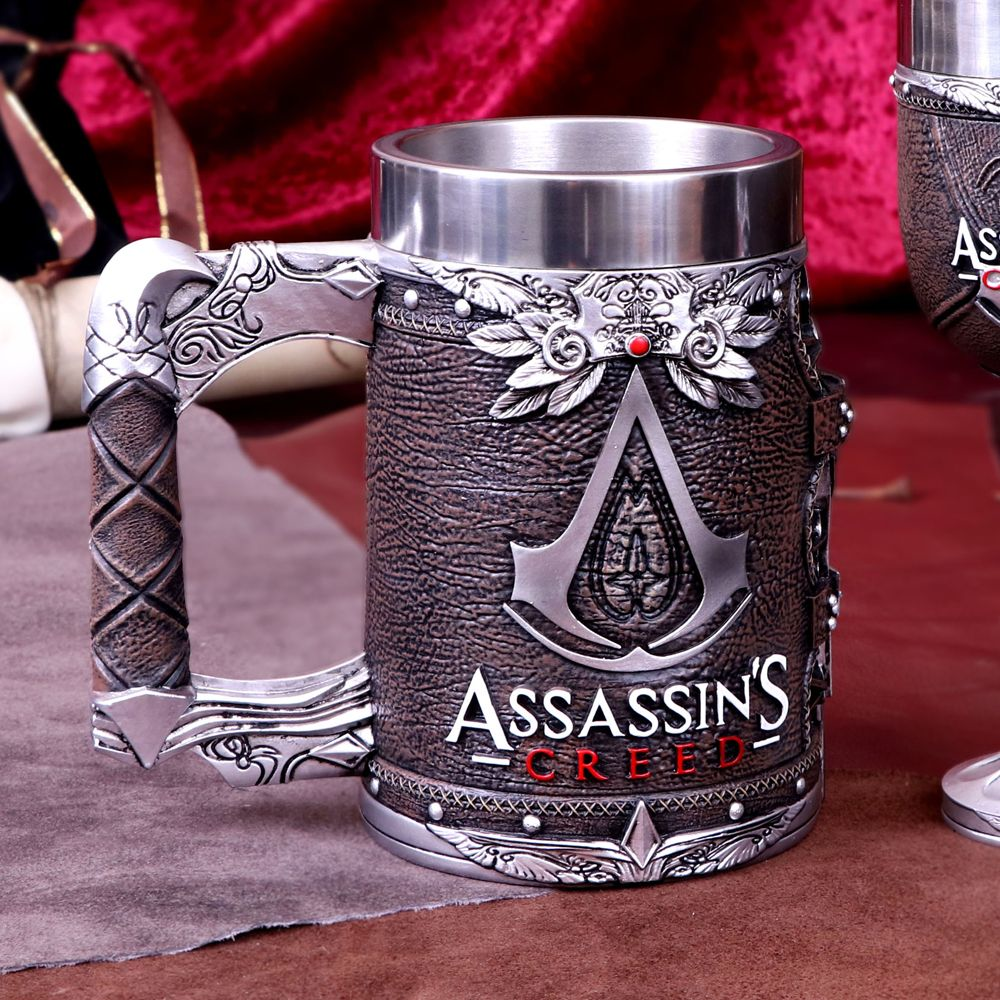 NEMESIS NOW Assassin's Creed: Tankard of the Brotherhood - Chope (Brun/Rouge/Argent)
