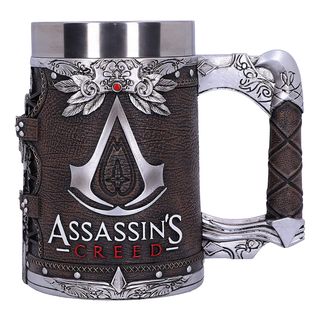 NEMESIS NOW Assassin's Creed: Tankard of the Brotherhood - Krug (Braun/Rot/Silber)