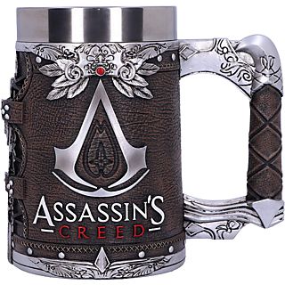 NEMESIS NOW Assassin's Creed: Tankard of the Brotherhood - Boccale (Marrone/Rosso/Argento)