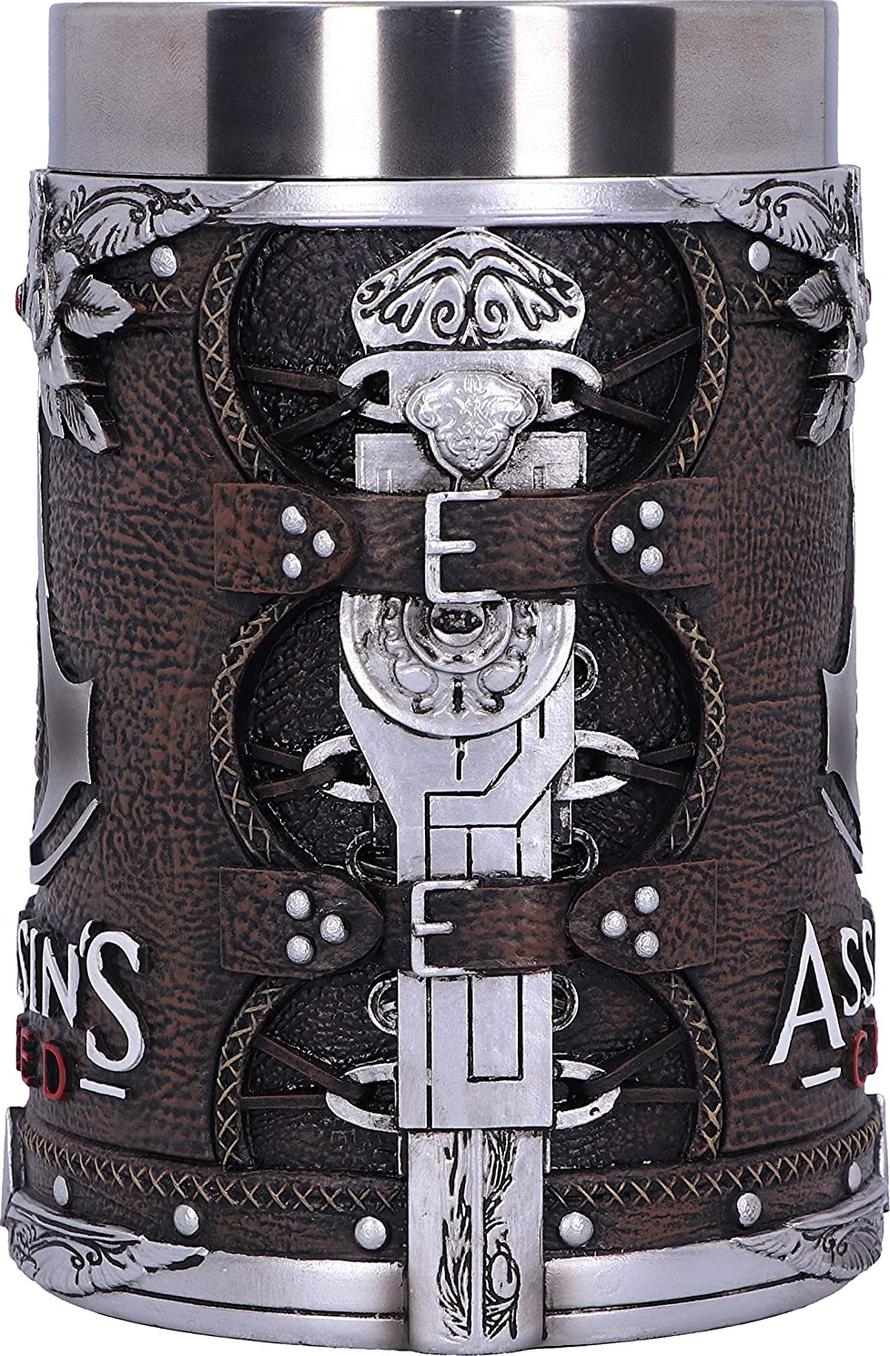 NEMESIS NOW Assassin's Creed: Tankard of the Brotherhood - Chope (Brun/Rouge/Argent)