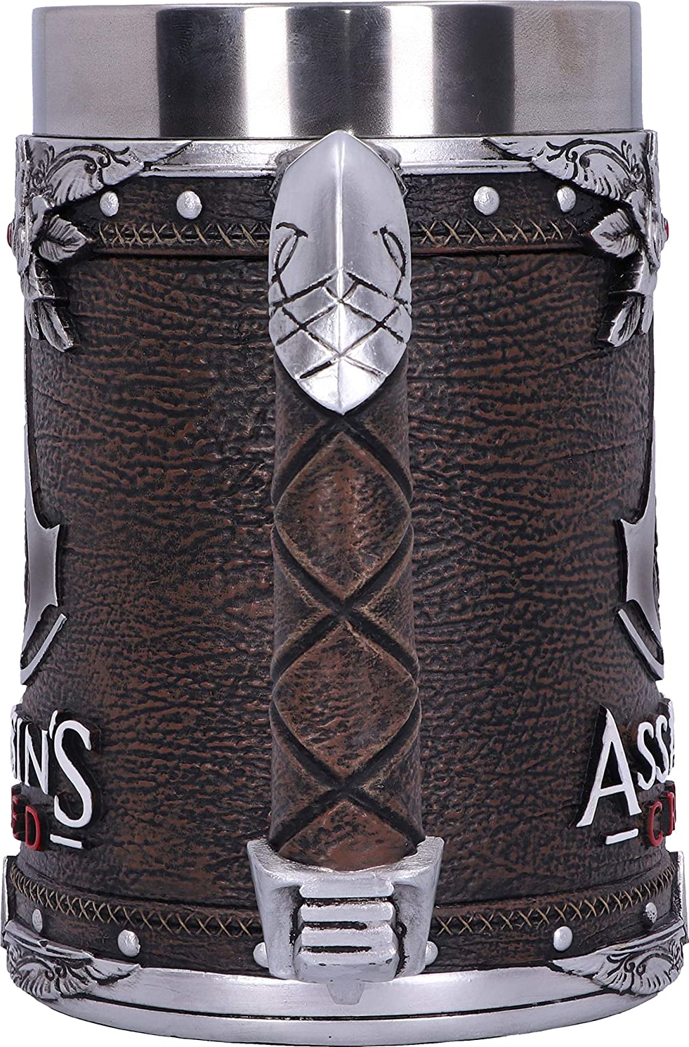 NEMESIS NOW Assassin's Creed: Tankard of the Brotherhood - Chope (Brun/Rouge/Argent)