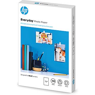 HP Everyday-Fotopapier glänzend - 100 Blatt/10 x 15 cm -  (Weiss)