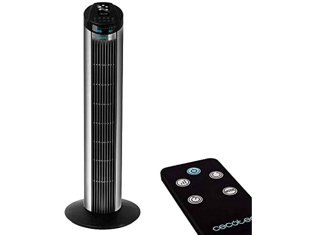 Ventilador de torre - Cecotec EnergySilence 890 Skyline, 3 velocidades, 50W, Control remoto, Negro