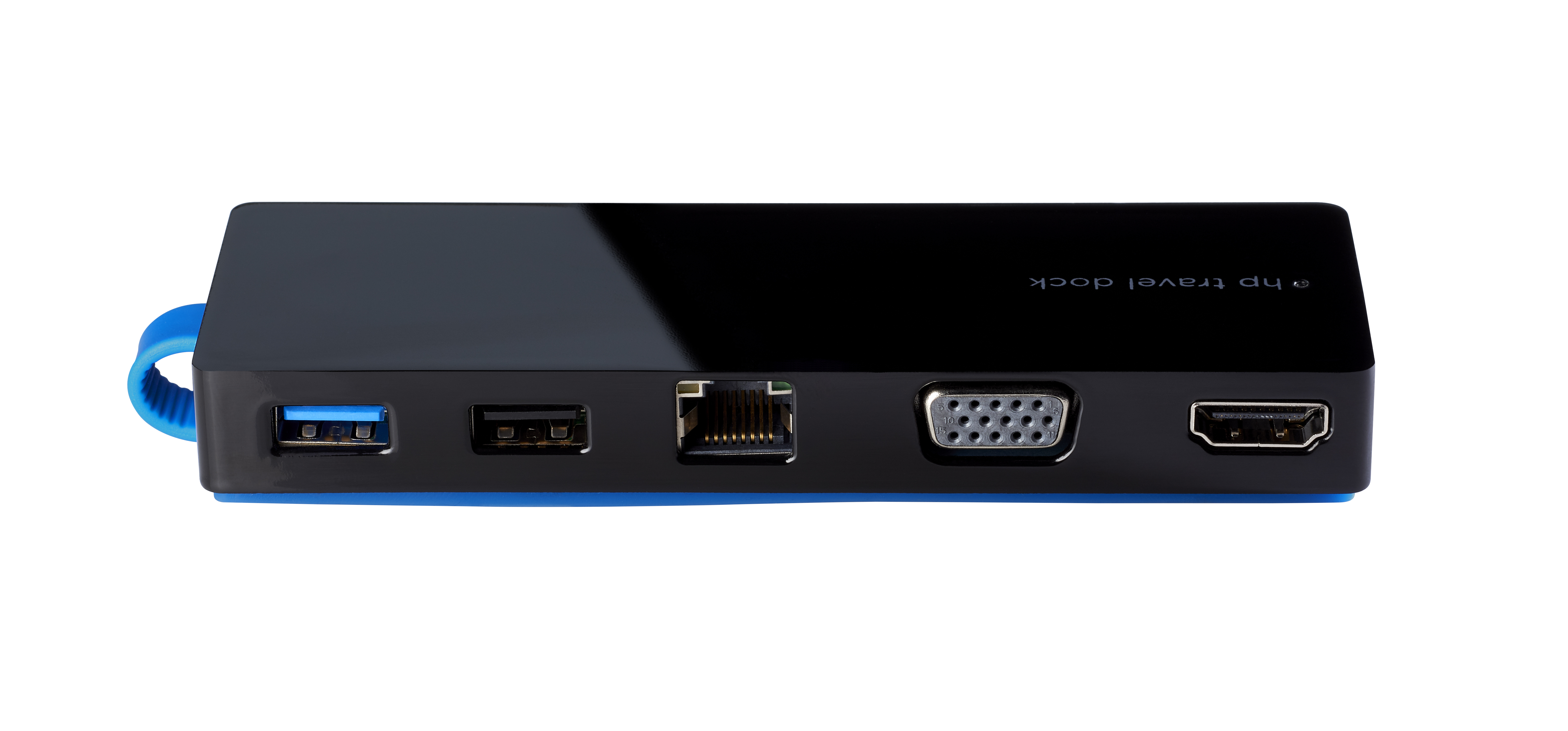 HP X7W49AA USB-C Travel Port Replicator, Blau/Schwarz