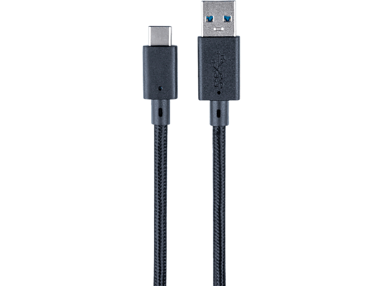 Cable USB a USB-C - Nacon XBXUSBCCABLE3M, 3 m, De USB-A USB-C, Trenzado, Para XBOX Series X/S, Negro