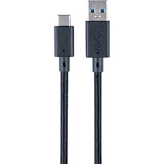 Cable USB - Nacon XBXUSBCCABLE3M, 3 m, De USB-A a USB-C, Trenzado, XBOX Series X/S, Negro