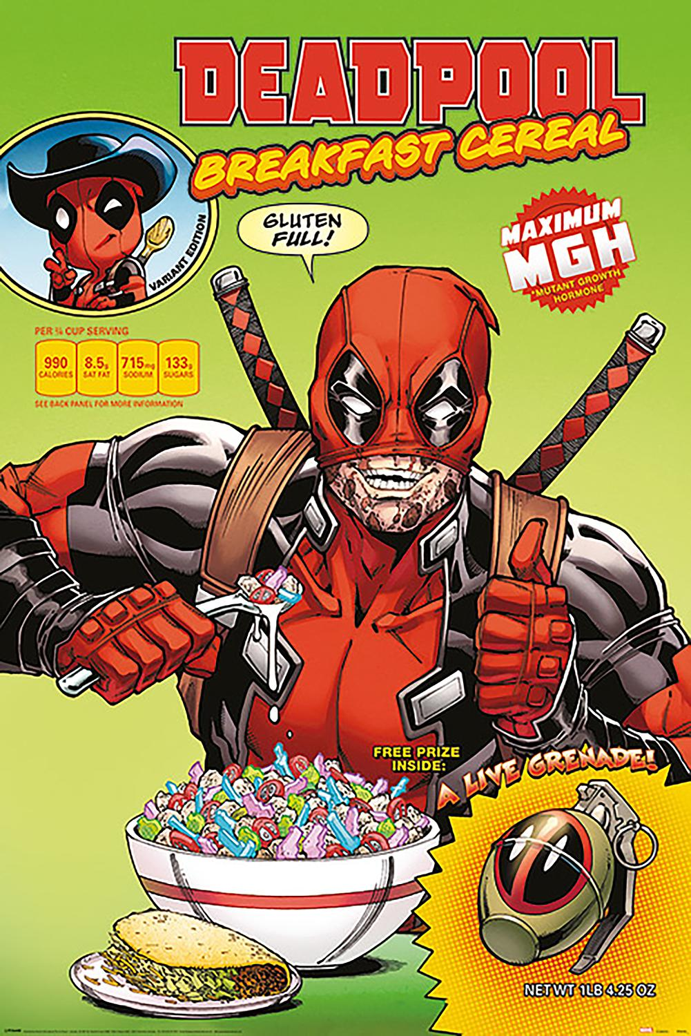 Comic PYRAMID Deadpool Cereal INTERNATIONAL Poster