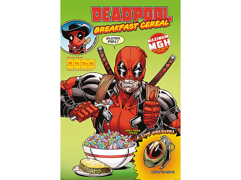 Comic PYRAMID Deadpool Cereal INTERNATIONAL Poster