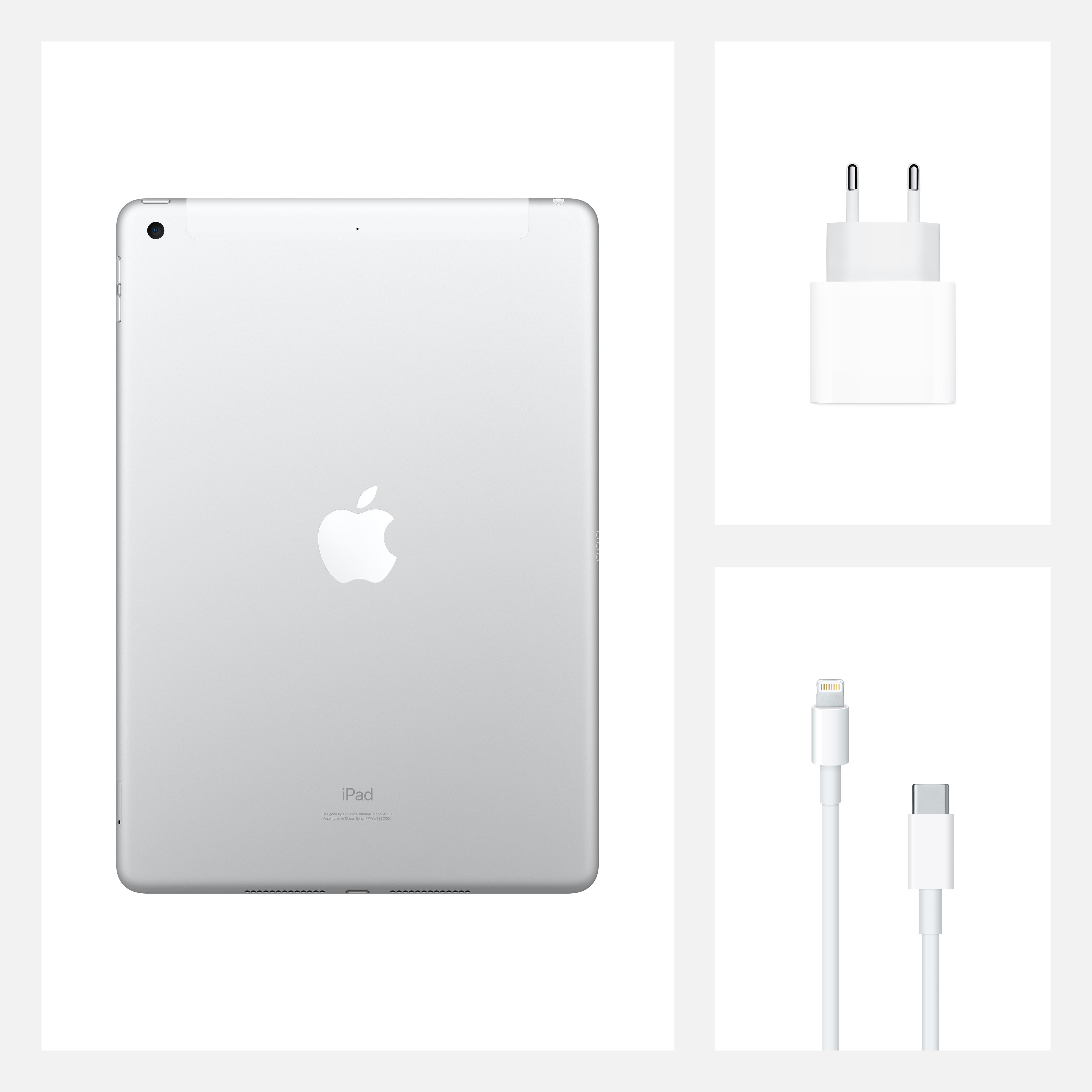 APPLE iPad (2020) Wi-Fi + Cellular - Tablet (10.2 ", 128 GB, Silver)