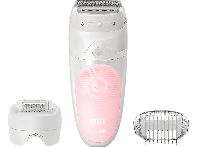 5-620 BRAUN SILK-ÉPIL SENSOSMARTTM Epilierer, Weiß/Rosa