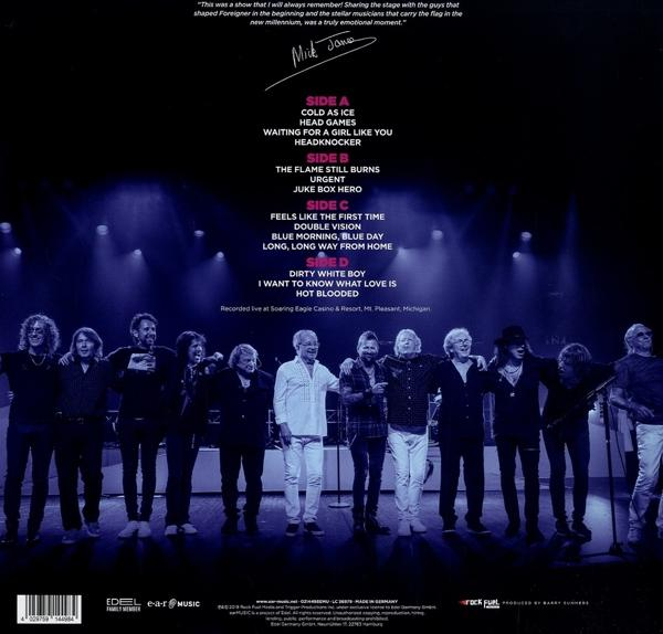 Rückseite eines Mike James Albums mit Bandmitgliedern und Songtiteln.