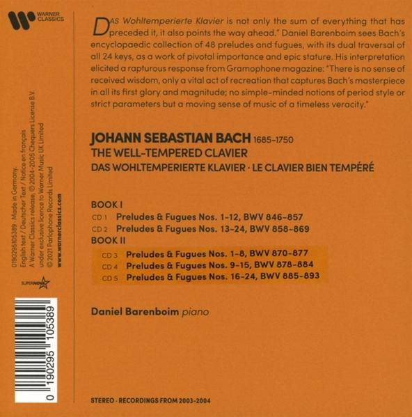 CD-Cover eines Bach-Albums mit Text und einem Bild des CD-Covers.
