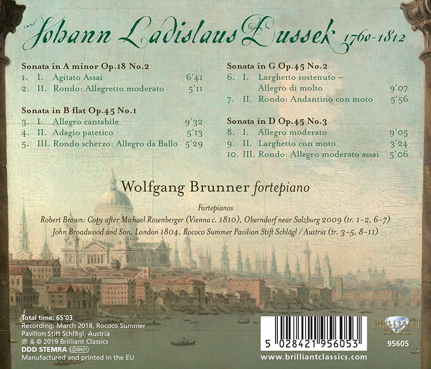 Wolfgang Brunner - Dussek:Sonatas op.18 2 & op.45  - (CD)