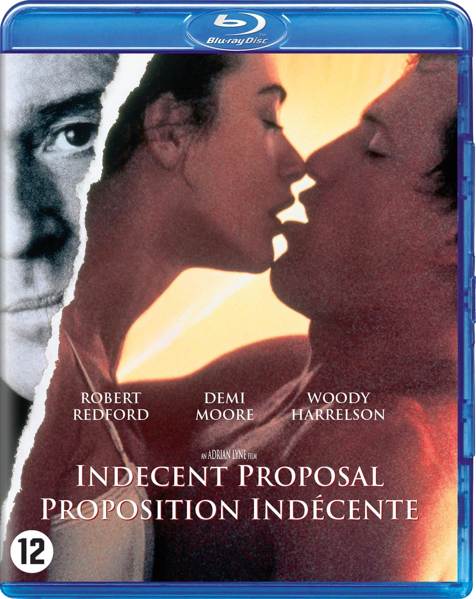 Couverture Blu-ray de Proposition Indécente, avec Demi Moore et Robert Redford.