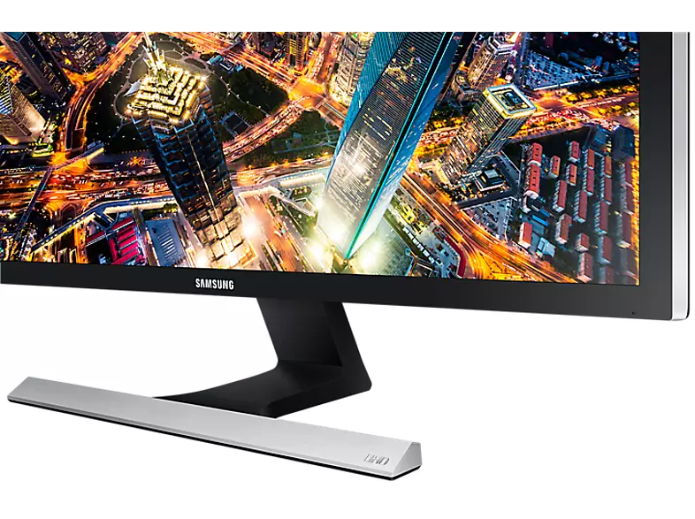 SAMSUNG Monitor UE570, 28 Zoll, UHD, 370cd, TN Panel, 1ms, Schwarz/Silber (LU28E570DSL/EN) 28 Zoll Monitor, UHD 4K, 1 ms Reaktionszeit, 370 cd/m², 60 Hz, Schwarz/Silber