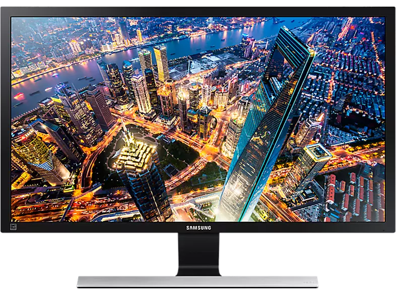 SAMSUNG Monitor UE570, 28 Zoll, UHD, 370cd, TN Panel, 1ms, Schwarz/Silber (LU28E570DSL/EN) 28 Zoll Monitor, UHD 4K, 1 ms Reaktionszeit, 370 cd/m², 60 Hz, Schwarz/Silber