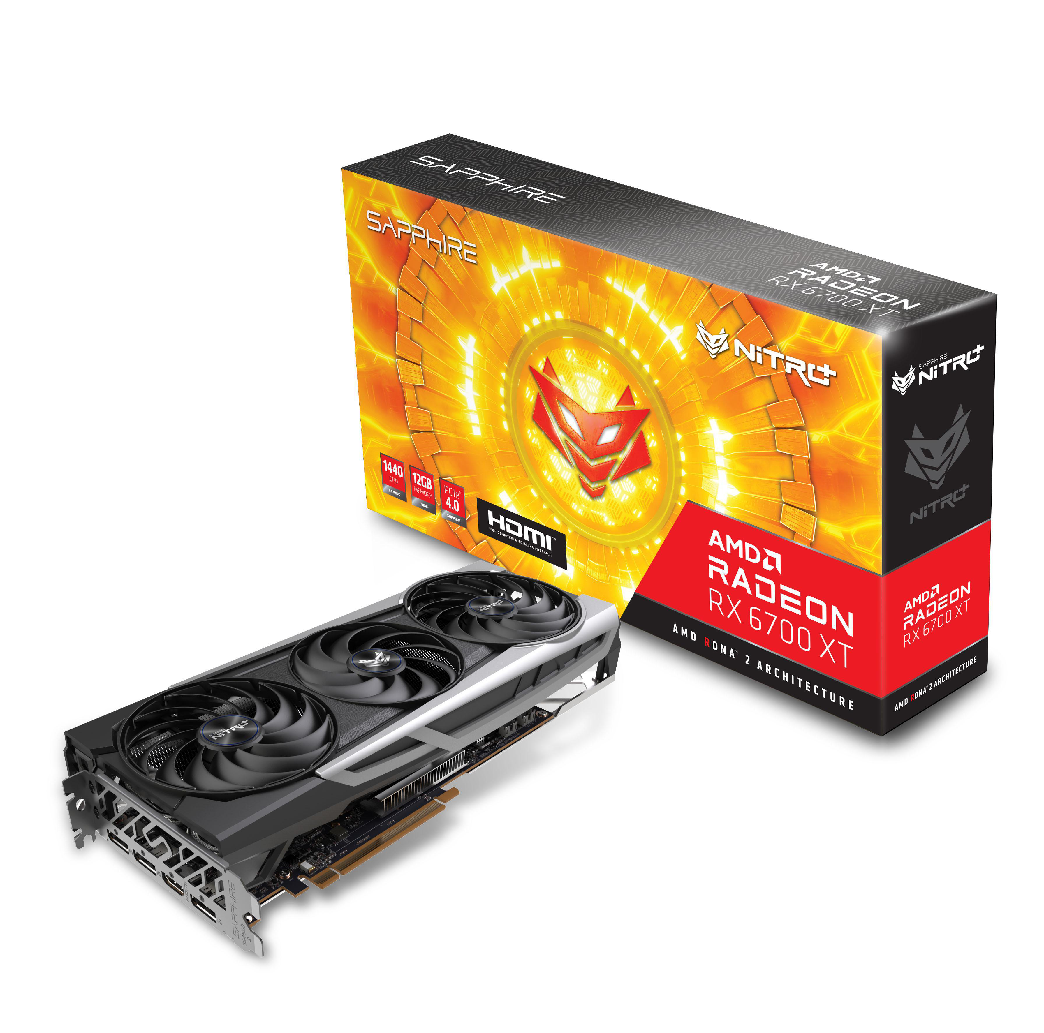 SAPPHIRE NITRO+ AMD Radeon™ RX 6700 XT 12GB (11306-01-20G) (AMD, Grafikkarte)