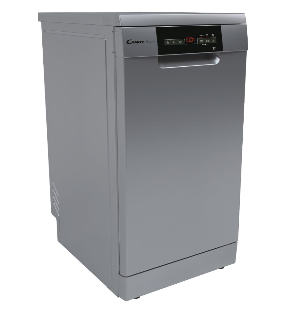 Lavavajillas - Candy Brava CDPH 2D1145X, 11 servicios, 7 programas, 45cm ancho, 3ª bandeja, Inox