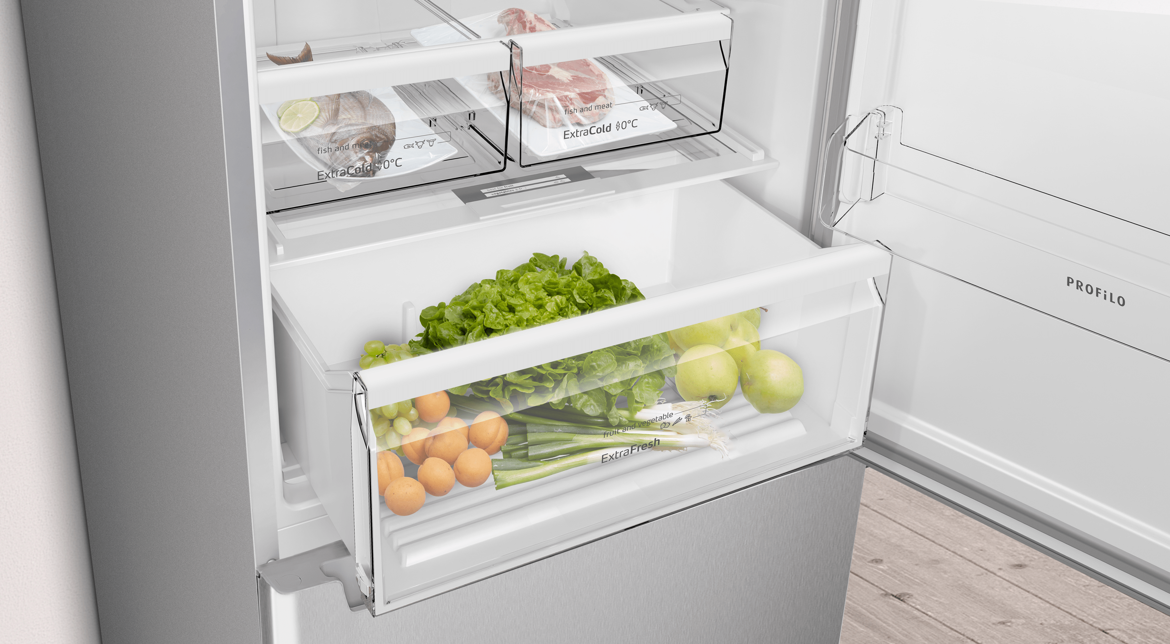 PROFILO BD3056LFVN F Enerji Sınıfı 508L Alttan Donduruculu Buzdolabı Inox