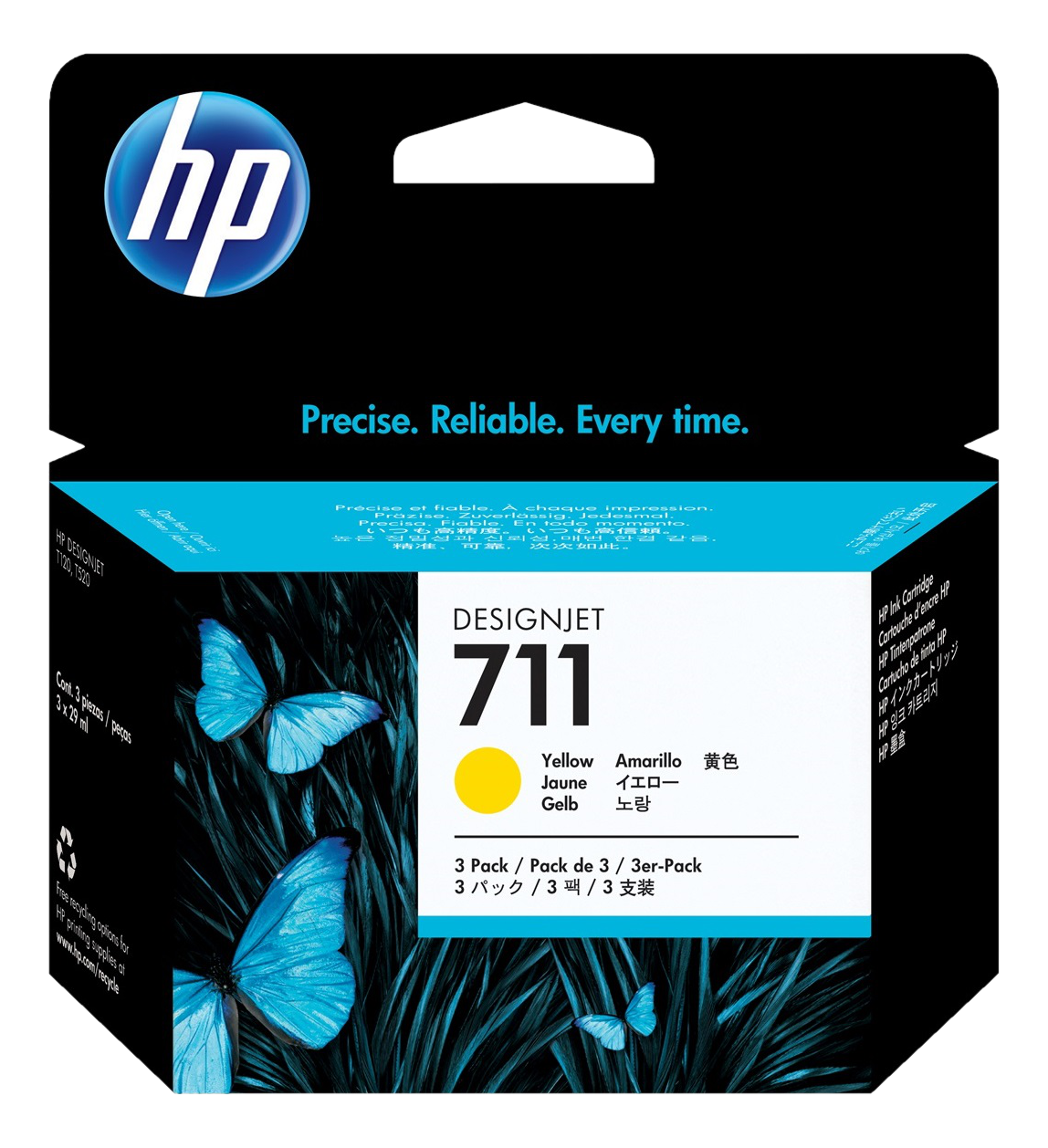 HP 711 (CZ136A) - Cartuccia d'inchiostro (Giallo)