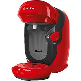 Cafetera de cápsulas - Bosch TAS1103, 1400 W, 0.7 l, 3.3 bar, T DISCS, 5 LEDs, Rojo