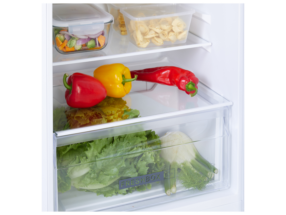 Frigorífico dos puertas - Whirlpool W55TM 4110 W 1, 212 l, Sistema cíclico, 144 cm, 41 dB, Fresh Box, Blanco