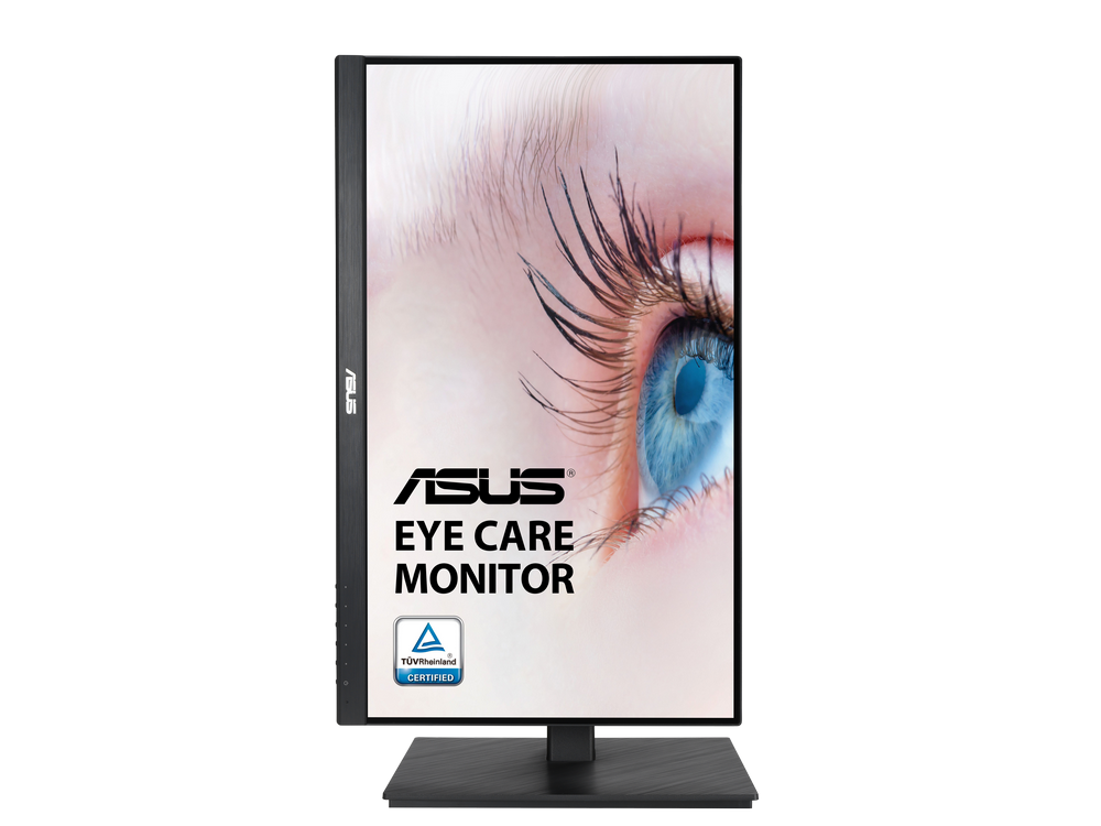 Un monitor ASUS Eye Care que muestra un primer plano de un ojo.