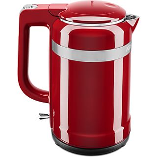 Hervidor de agua - KitchenAid Design 5KEK1565, 2400 W, Rotación 360º, Acero inoxidable, Rojo