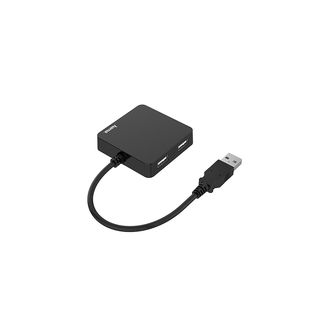 Hub USB/Concentrador - Hama 00200121, 4x Puertos USB, USB 2.0, 480 Mbps, Negro