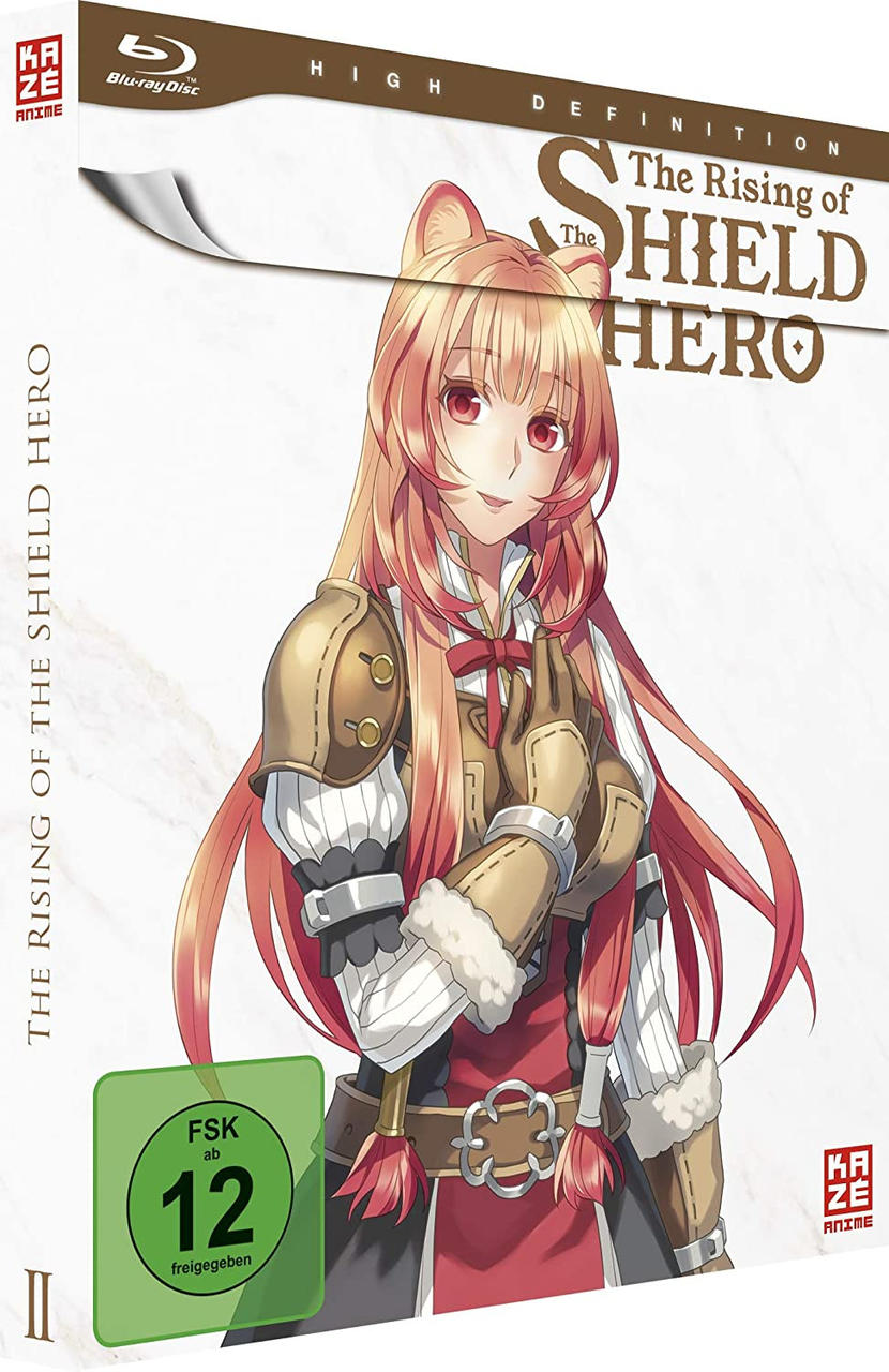 Anime Blu-ray-Disc-Cover mit Mädchen, Titel: The Rising of the Shield Hero.