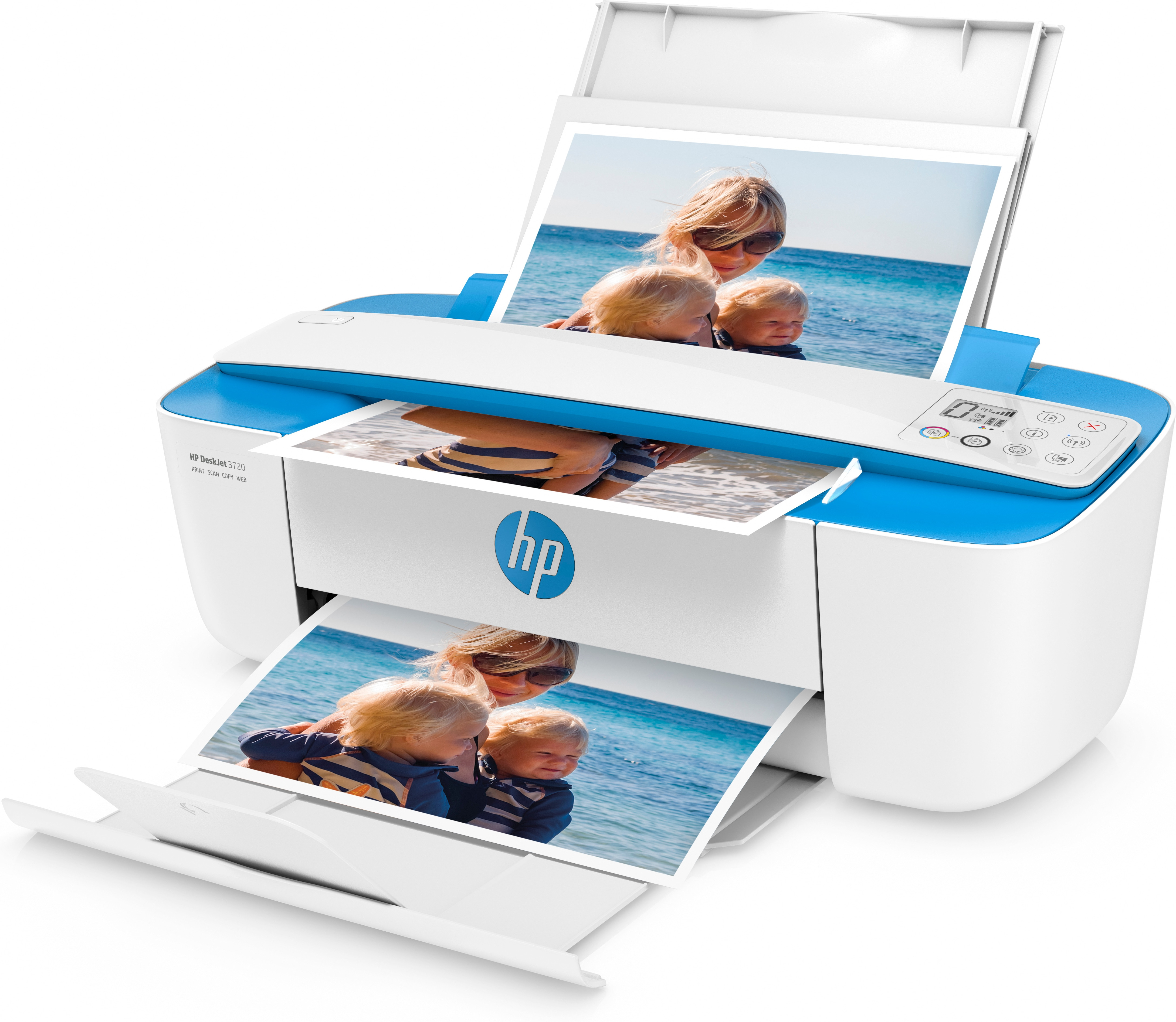 Impresora multifunción - HP Deskjet 3764, Color, 19 ppm, WiFi, USB, Compatible con HP Instant Ink
