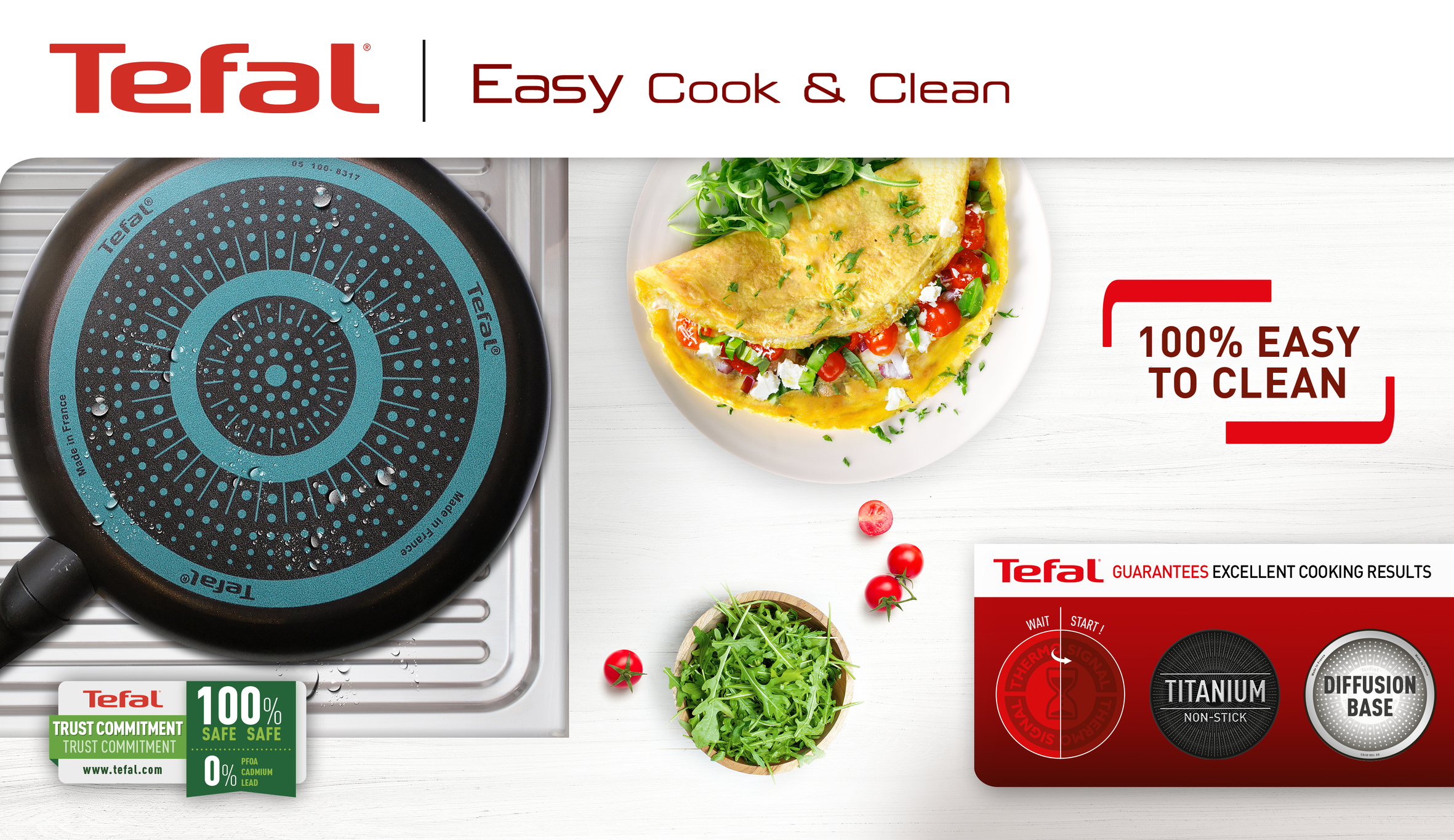 TEFAL Titanium Easy Cook&Clean 32 cm Tava