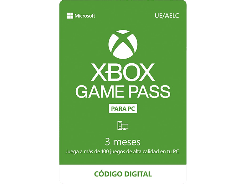 Responder templo organizar Tarjeta | Xbox GamePass PC 3 meses (Formato físico)
