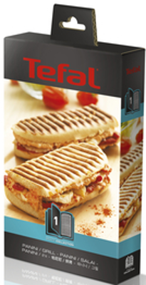 Scatola per panini Tefal, che mostra panini grigliati sul davanti.