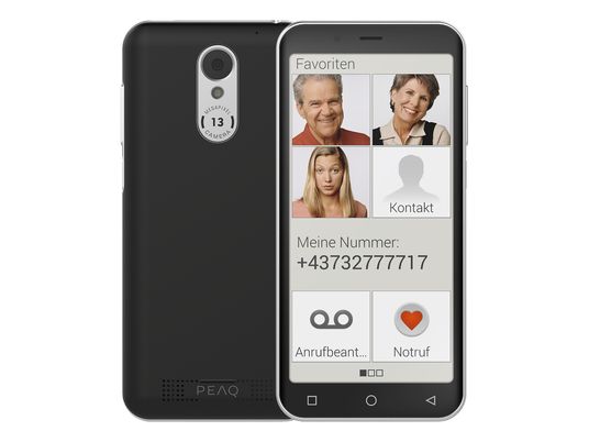 PEAQ PSP 400 - Smartphone (4.95 ", 32 GB, Schwarz/Silber)