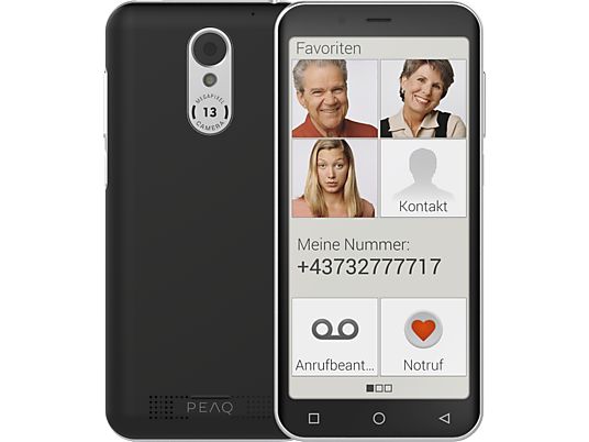 PEAQ PSP 400 - Smartphone (4.95 ", 32 GB, Nero/Argento)