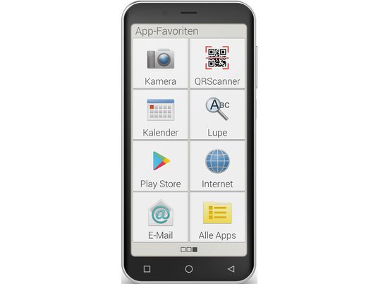 PEAQ PSP 400 - Smartphone (4.95 ", 32 GB, Schwarz/Silber)