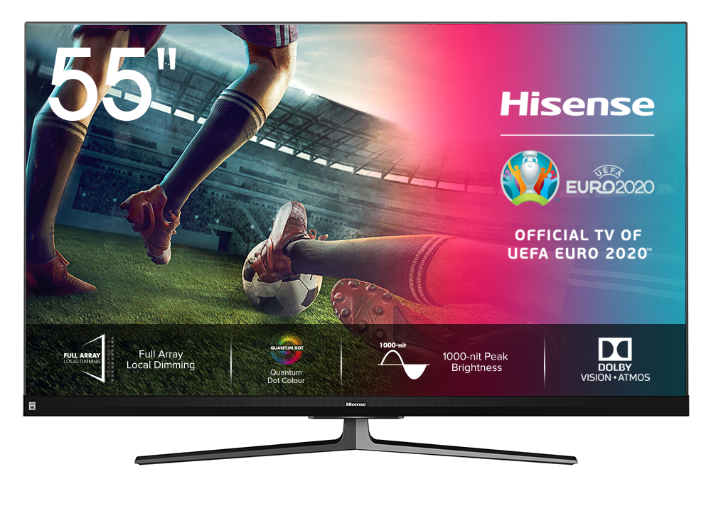 TV ULED 55" - Hisense 55U8QF, UHD 4K, FALD pro, SmartTV, Dolby Atmos, Dolby Vision, QuantumDot, HDR10+, Negro