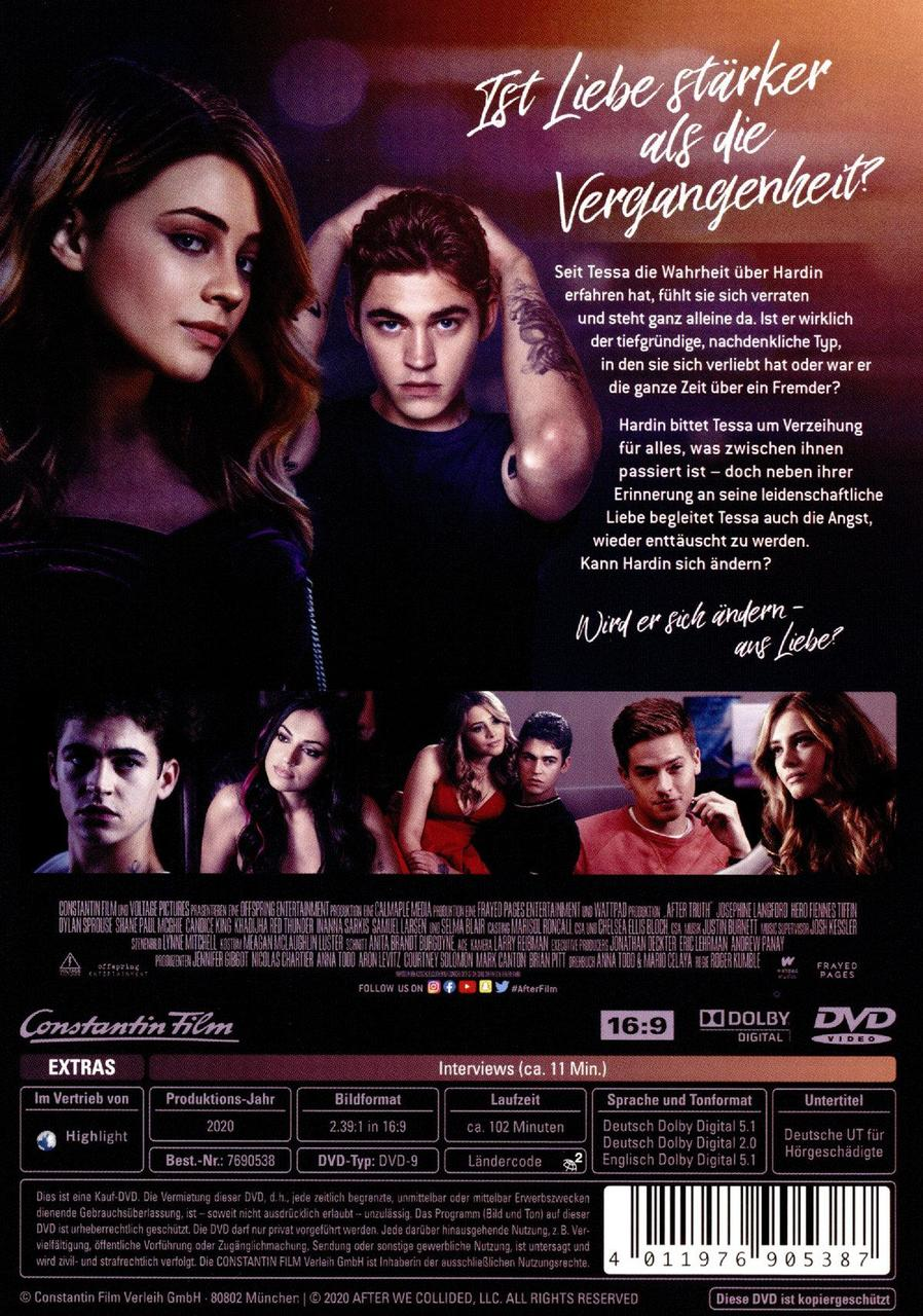DVD-Hülle mit zwei Personen, Text und Bildern. Der Hintergrund ist lila.