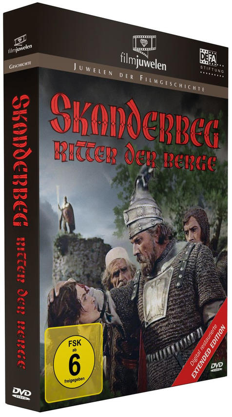 DVD-Hülle mit dem Titel Skanderbeg Ritter der Berge. Deutscher Text.