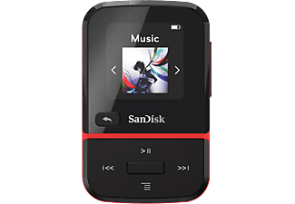 SANDISK Clip Sport Go - MP3-Player (32 GB, Schwarz/Rot)