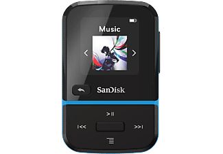 SANDISK Clip Sport Go - Lecteur MP3 (16 GB, Noir/Bleu)