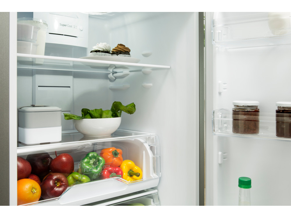 Frigorífico dos puertas - Indesit TIAA 10 V SI.1, 254 l, Cíclico, Puertas reversibles, 45 dB, 150 cm, Inox