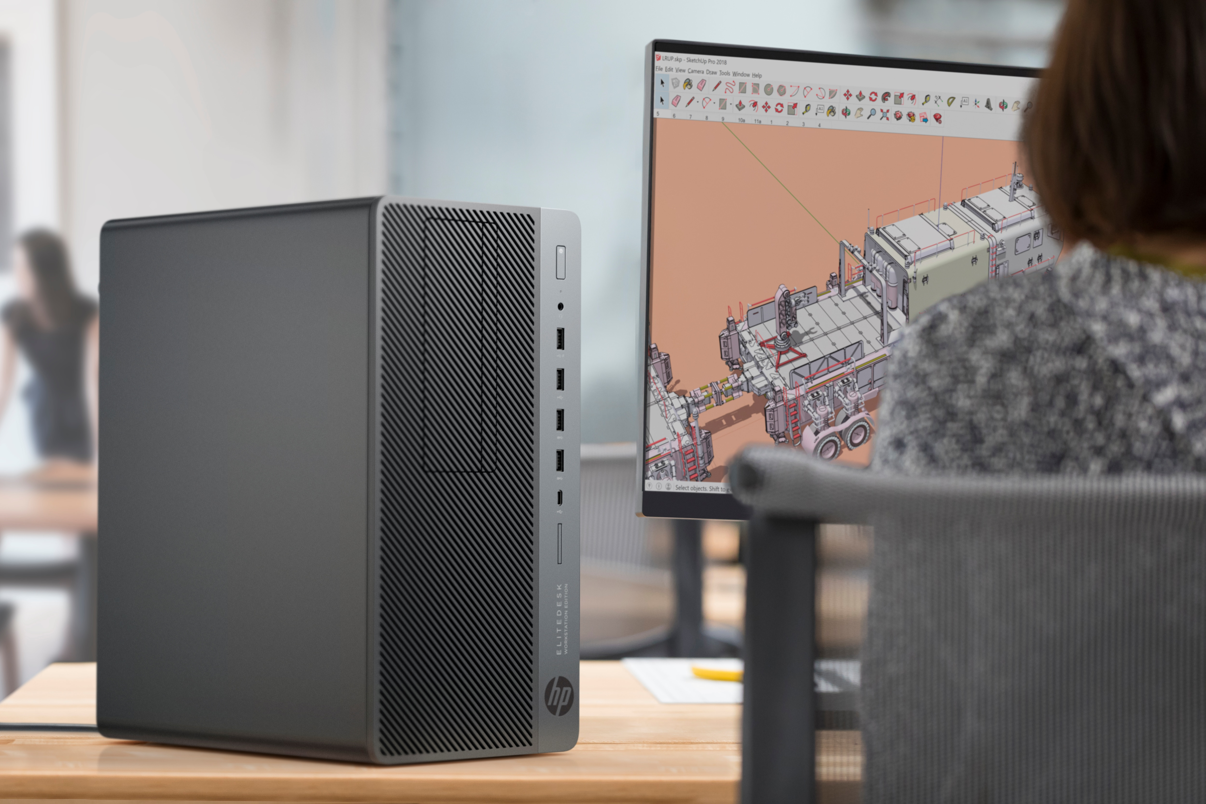 HP - B2B EliteDesk 705 G4 - AMD Ryzen™ 3 2200G - 8 GB - 1 TB